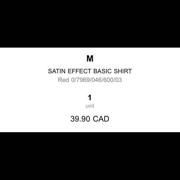 Zara satin effect basic shirt - BNWT - Picture 2 of 3